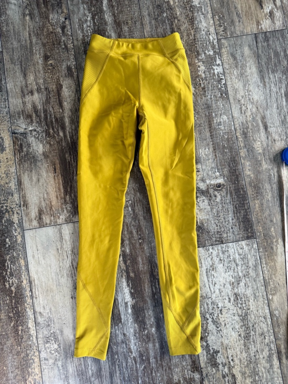 2 for $30 sale: Prana mustard yellow mixed material full length leggings - XS